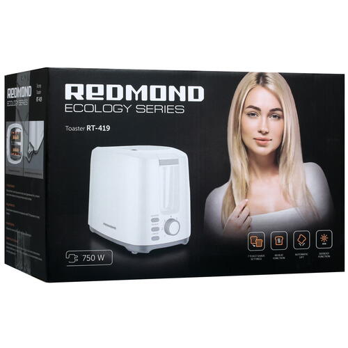 Купить Тостер Redmond RT-419 белый  5348101. Характеристики, отзывы и цены в Донецке