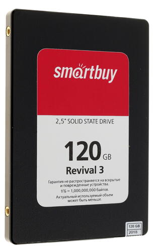 Купить 120 ГБ 2.5" SATA накопитель Smartbuy Revival 3 [SB120GB-RVVL3-25SAT3]  1236351. Характеристики, отзывы и цены в Донецке
