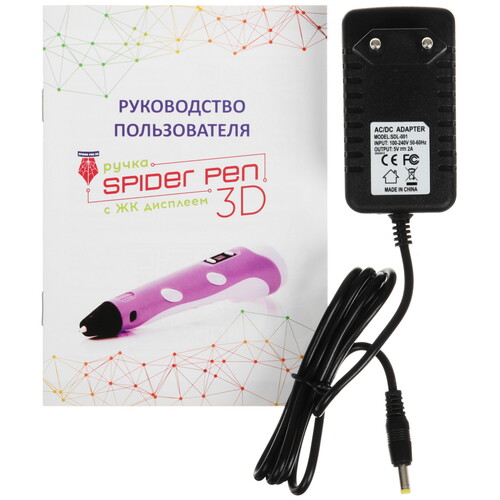 Купить Набор для творчества с 3D-ручкой Spider Pen BOX  фиолетовый  9124833. Характеристики, отзывы и цены в Донецке