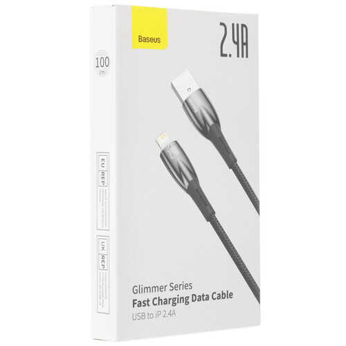 Купить Кабель круглый Baseus Lightning 8-pin - USB 2.0 Type-A черный 1 м  9167135. Характеристики, отзывы и цены в Донецке