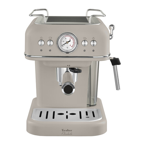 Купить Кофеварка рожковая Tesler ECM-245 SAND GREY серый  9146252. Характеристики, отзывы и цены в Донецке