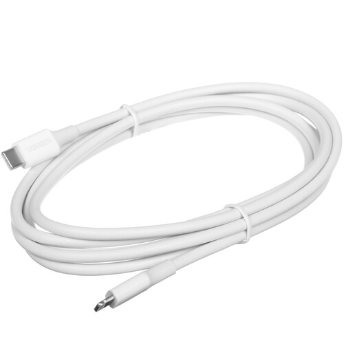 Купить Кабель круглый Ugreen Lightning 8-pin MFI - USB Type-C белый 2 м  9983434. Характеристики, отзывы и цены в Донецке