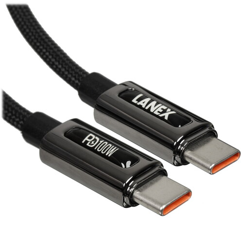 Купить Кабель круглый LANEX USB Type-C - USB Type-C черный 1.5 м  9280476. Характеристики, отзывы и цены в Донецке