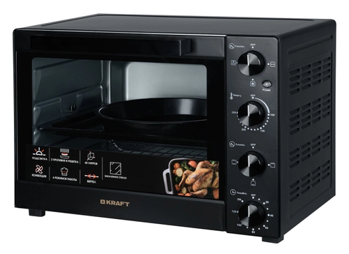 Купить Мини-печь Kraft KFC-MO 6010 HRKBL черный  9197569. Характеристики, отзывы и цены в Донецке