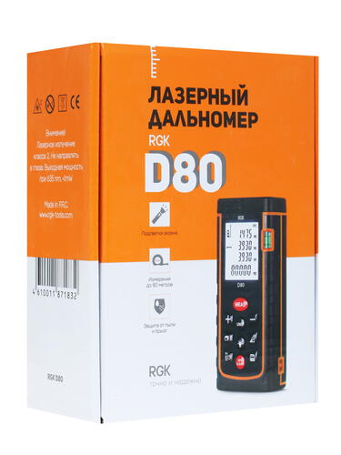 Купить Лазерный дальномер RGK D80  1098772. Характеристики, отзывы и цены в Донецке