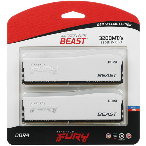 Купить Оперативная память Kingston FURY Beast RGB Special Edition [KF432C16BWAK2/32] 32 ГБ  5072075. Характеристики, отзывы и цены в Донецке