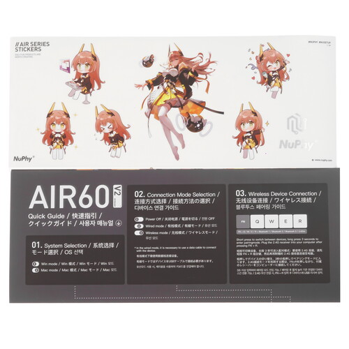 Купить Клавиатура проводная + беспроводная Nuphy AIR60v2  9146434. Характеристики, отзывы и цены в Донецке