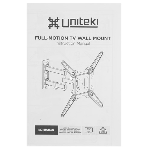 Купить Кронштейн для ТВ UNITEKI SNM1504B черный  9298804. Характеристики, отзывы и цены в Донецке