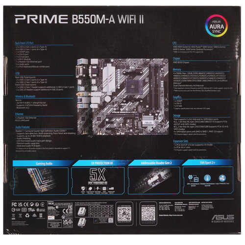 Купить Материнская плата ASUS PRIME B550M-A WIFI II  5005900. Характеристики, отзывы и цены в Донецке
