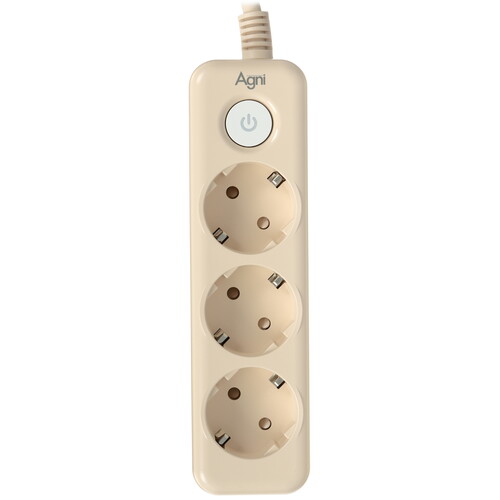 Купить Сетевой фильтр AGNI TP-FD3E бежевый  9289355. Характеристики, отзывы и цены в Донецке