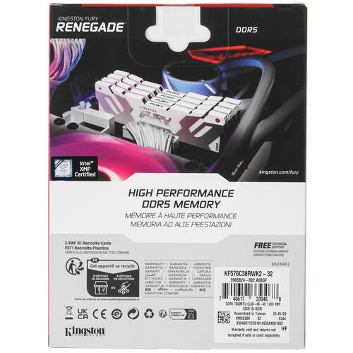 Купить Оперативная память Kingston Fury Renegade White  5436353. Характеристики, отзывы и цены в Донецке