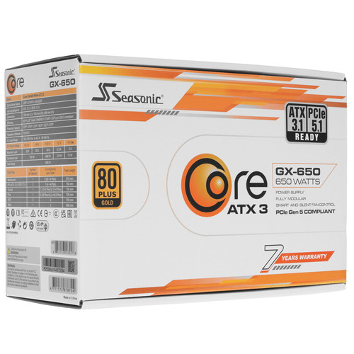 Купить Блок питания Seasonic ATX [CORE V3 GX-650 3.1 W] белый  5652974. Характеристики, отзывы и цены в Донецке