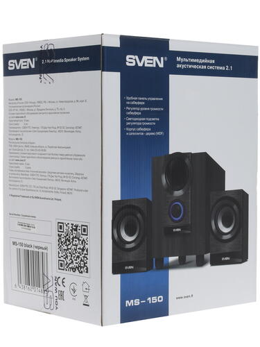 Купить Колонки SVEN MS-150 черный  1103821. Характеристики, отзывы и цены в Донецке