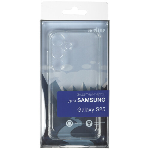 Купить Накладка  Aceline Silicone для Samsung Galaxy S25 прозрачный  9197358. Характеристики, отзывы и цены в Донецке