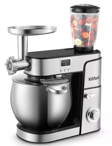 Купить Кухонная машина Kitfort КТ-3480 серебристый  9117559. Характеристики, отзывы и цены в Донецке