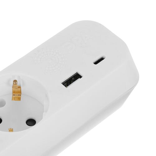 Купить Удлинитель ЭРА UB-3es-1.5m-USB белый  5400648. Характеристики, отзывы и цены в Донецке