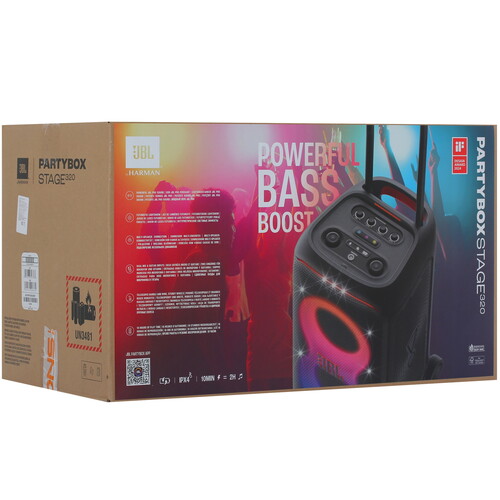 Купить Портативная аудиосистема JBL PartyBox Stage 320, черный  5467536. Характеристики, отзывы и цены в Донецке