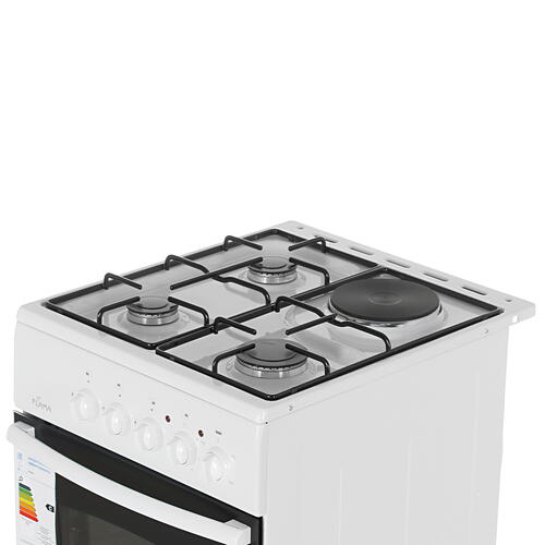 Купить Комбинированная плита Flama RK 23-105 W белый  8140064. Характеристики, отзывы и цены в Донецке