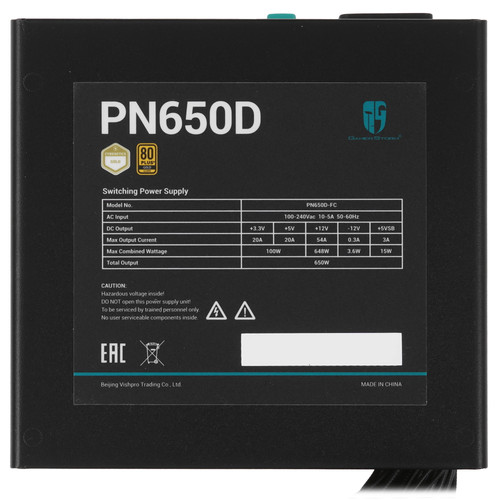 Купить Блок питания DEEPCOOL GamerStorm PN650D [R-PN650D-FC0B-WGEU-V2] черный  5633937. Характеристики, отзывы и цены в Донецке
