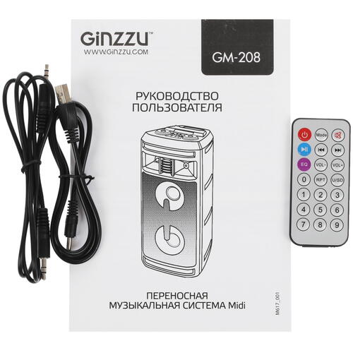 Купить Портативная аудиосистема GINZZU GM-208, черный  1694901. Характеристики, отзывы и цены в Донецке
