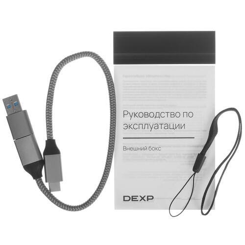 Купить M.2 Внешний бокс DEXP MM2C3-G2-GY  5411506. Характеристики, отзывы и цены в Донецке