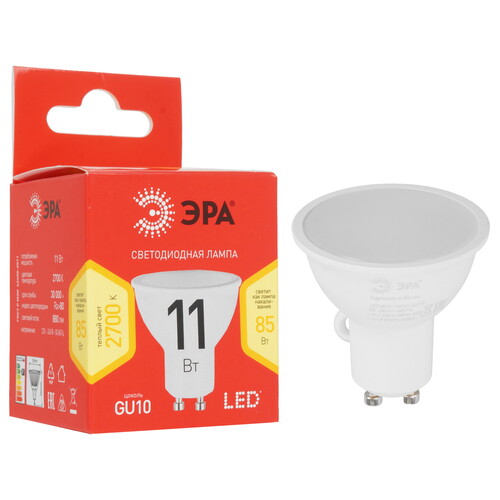 Купить Лампа светодиодная ЭРА ECO LED MR16-11W-827-GU10  5417720. Характеристики, отзывы и цены в Донецке