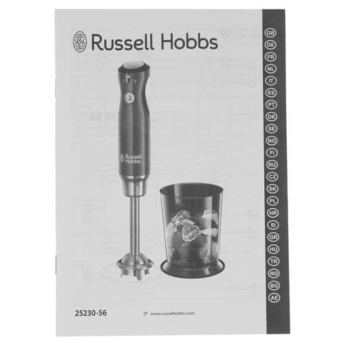 Купить Блендер погружной Russell Hobbs Retro Hand Blender красный  8141371. Характеристики, отзывы и цены в Донецке