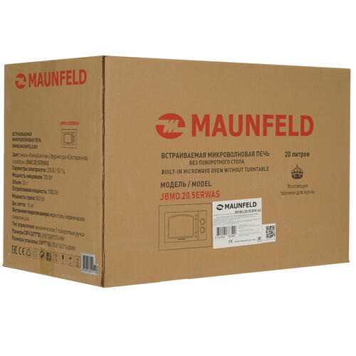 Купить Встраиваемая микроволновая печь MAUNFELD JBMO.20.5ERWAS белый  5360208. Характеристики, отзывы и цены в Донецке