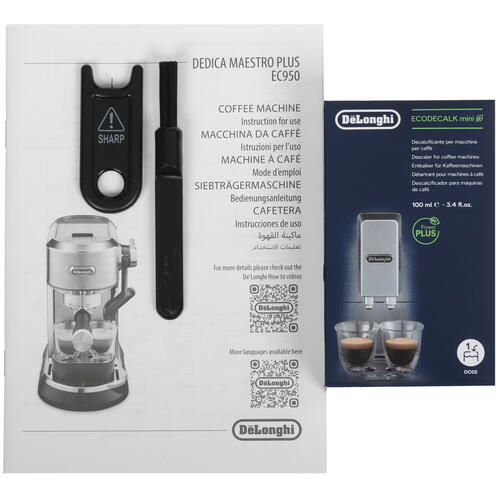 Купить Кофеварка рожковая DeLonghi EC950.M серебристый  9085704. Характеристики, отзывы и цены в Донецке