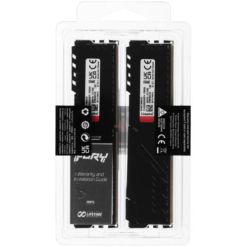 Купить Оперативная память Kingston FURY Beast Black [KF436C18BBK2/32] 32 ГБ  5053544. Характеристики, отзывы и цены в Донецке