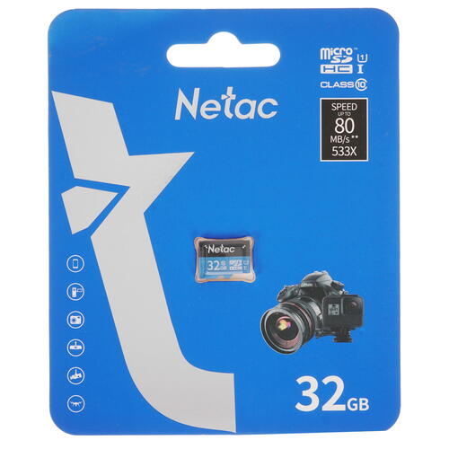 Купить Карта памяти Netac microSDHC 32 ГБ [NT02P500STN-032G-S]  4821294. Характеристики, отзывы и цены в Донецке