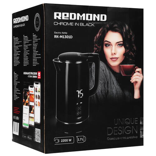 Купить Электрочайник Redmond RK-M1301D черный  5347642. Характеристики, отзывы и цены в Донецке