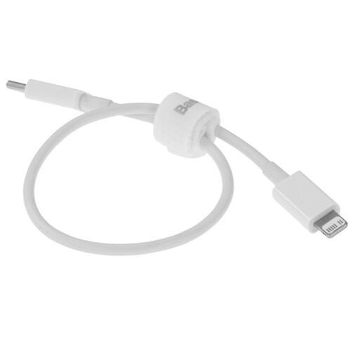 Купить Кабель круглый Baseus Lightning 8-pin - USB Type-C белый 0.25 м  9260759. Характеристики, отзывы и цены в Донецке