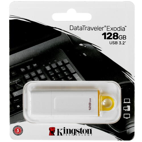 Купить Память USB Flash 128 ГБ Kingston DataTraveler Exodia [DTX White/128GB]  4729375. Характеристики, отзывы и цены в Донецке