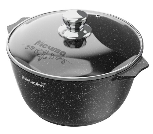 Купить Кастрюля Мечта Гранит Induction Pro 43802И 3 л 22 см черный  9149164. Характеристики, отзывы и цены в Донецке