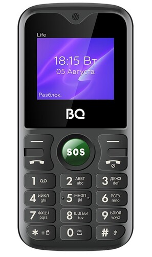 Купить Сотовый телефон BQ 1853 Life зеленый/черный  9111918. Характеристики, отзывы и цены в Донецке