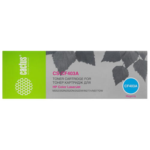 Купить Картридж лазерный Cactus CS-CF403A пурпурный, с чипом  1273554. Характеристики, отзывы и цены в Донецке