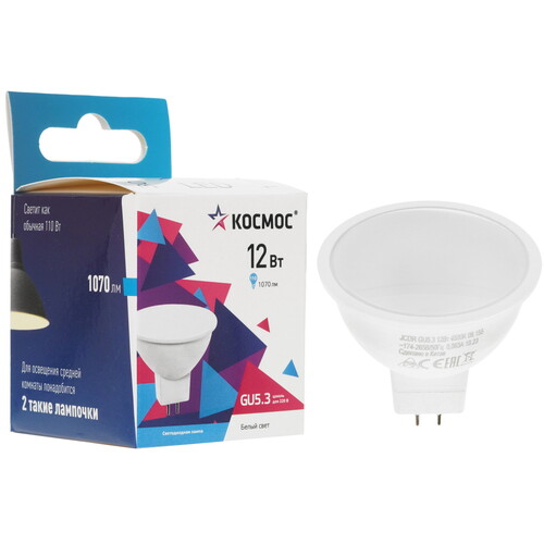 Купить Лампа светодиодная Космос LkecLED12wJCDRC45  9112135. Характеристики, отзывы и цены в Донецке
