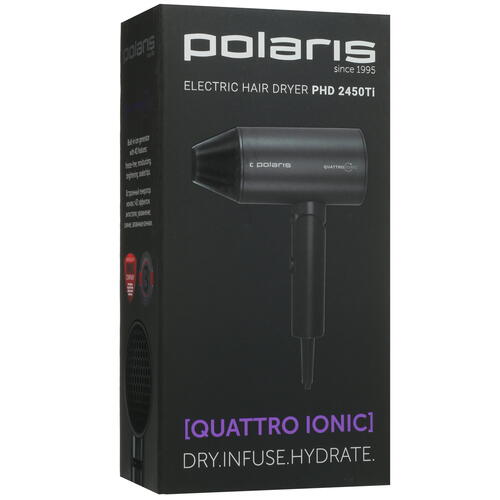 Купить Фен Polaris PHD 2450Ti черный  9916498. Характеристики, отзывы и цены в Донецке