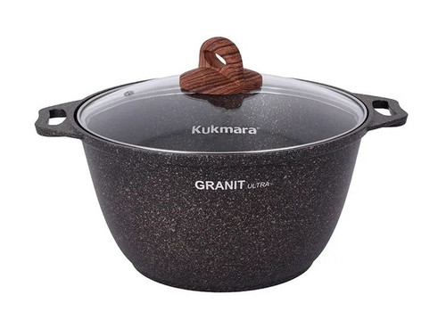 Купить Кастрюля Kukmara Granit Ultra кго42а 4 л 26 см серый  4841277. Характеристики, отзывы и цены в Донецке