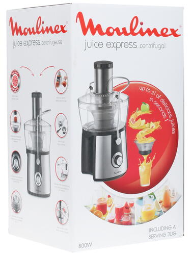 Купить Соковыжималка электрическая Moulinex Juice Express JU550D10 серебристый  1223801. Характеристики, отзывы и цены в Донецке