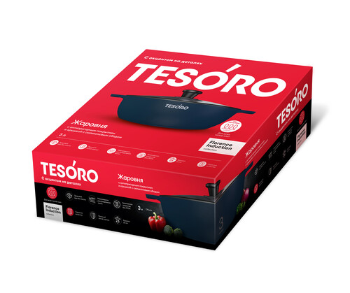 Купить Жаровня Tesoro Florence Induction total TF6530tbi синий  9165198. Характеристики, отзывы и цены в Донецке