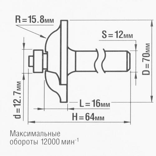 Купить Фреза ЗУБР 28760-70  5306821. Характеристики, отзывы и цены в Донецке