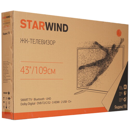 Купить 43" (109 см) Телевизор Starwind SW-LED43UG405 черный  9225899. Характеристики, отзывы и цены в Донецке