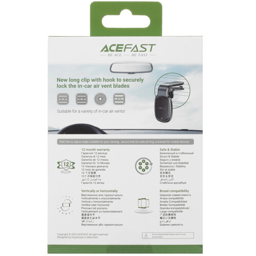 Купить Держатель автомобильный ACEFAST D16 серый  5415392. Характеристики, отзывы и цены в Донецке