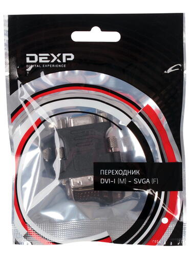 Купить Переходник однонаправленный DEXP DVI-I - VGA  1042129. Характеристики, отзывы и цены в Донецке