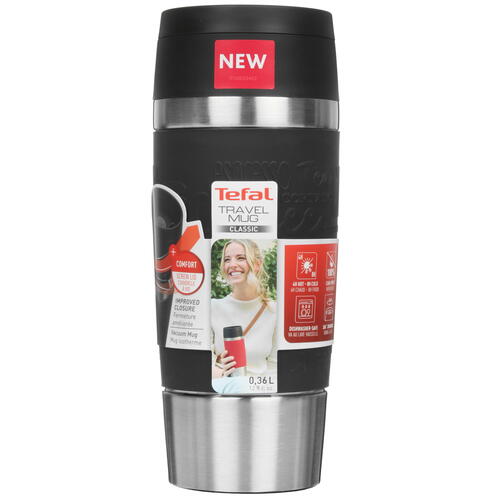 Купить Термокружка Tefal Classic N2020210 черный  5464208. Характеристики, отзывы и цены в Донецке
