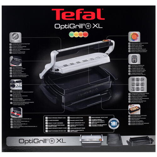 Купить Гриль Tefal Optigrill+ XL GC724D12 серебристый  1662191. Характеристики, отзывы и цены в Донецке