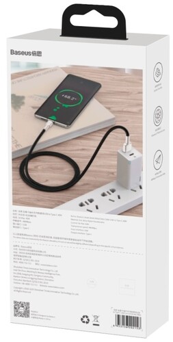 Купить Кабель круглый Baseus USB Type-C - USB 2.0 Type-A черный 1 м  9167139. Характеристики, отзывы и цены в Донецке