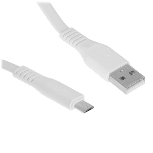 Купить Кабель плоский Borofone micro USB - USB 2.0 Type-A белый 1 м  9244385. Характеристики, отзывы и цены в Донецке